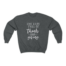 Load image into Gallery viewer, THANKS & GIVING COZY SWEATSHIRT