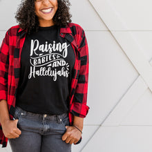 Load image into Gallery viewer, RAISING BABIES AND HALLELUJAHS COZY TEE