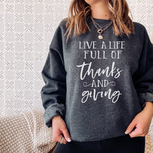 Load image into Gallery viewer, THANKS & GIVING COZY SWEATSHIRT
